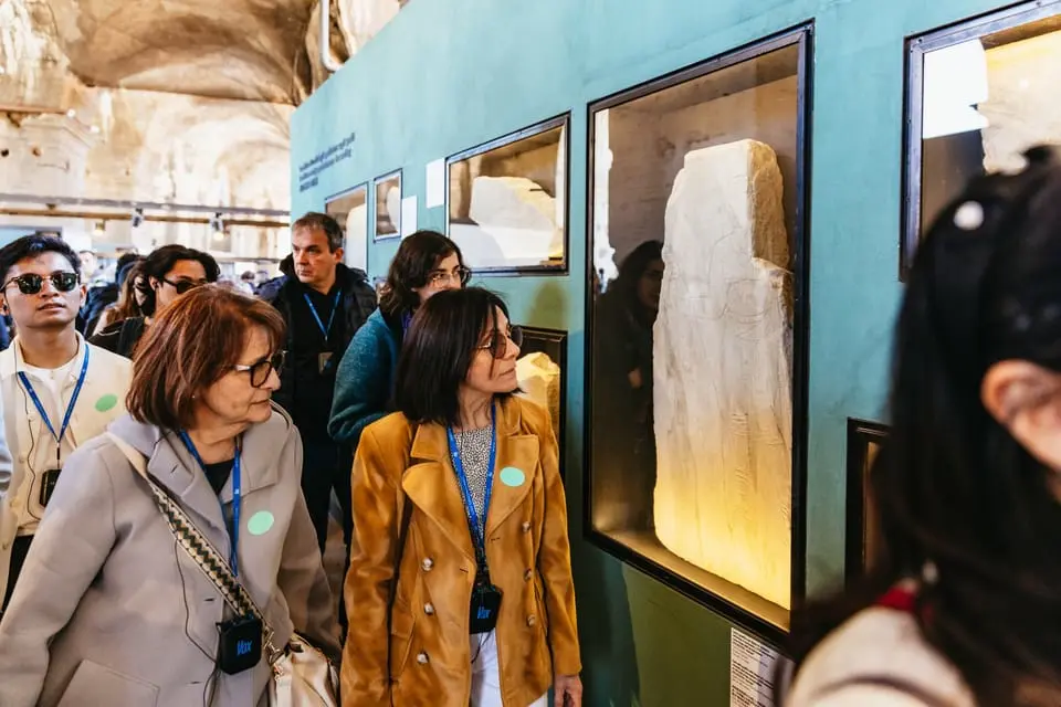 Walking through the ruins of the Roman Forum